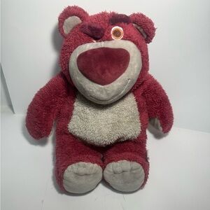 Disney Red and Gray Stuffed Bear